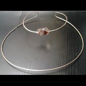 Silver doubled looped necklace